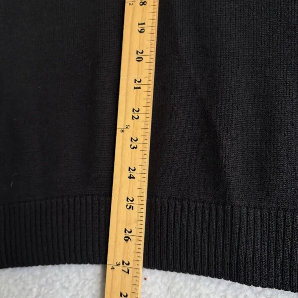 Joseph‎ Feiss Mens XXL Navy Merino Wool/Acrylic Long Sleeve 1/4 Button Sweater